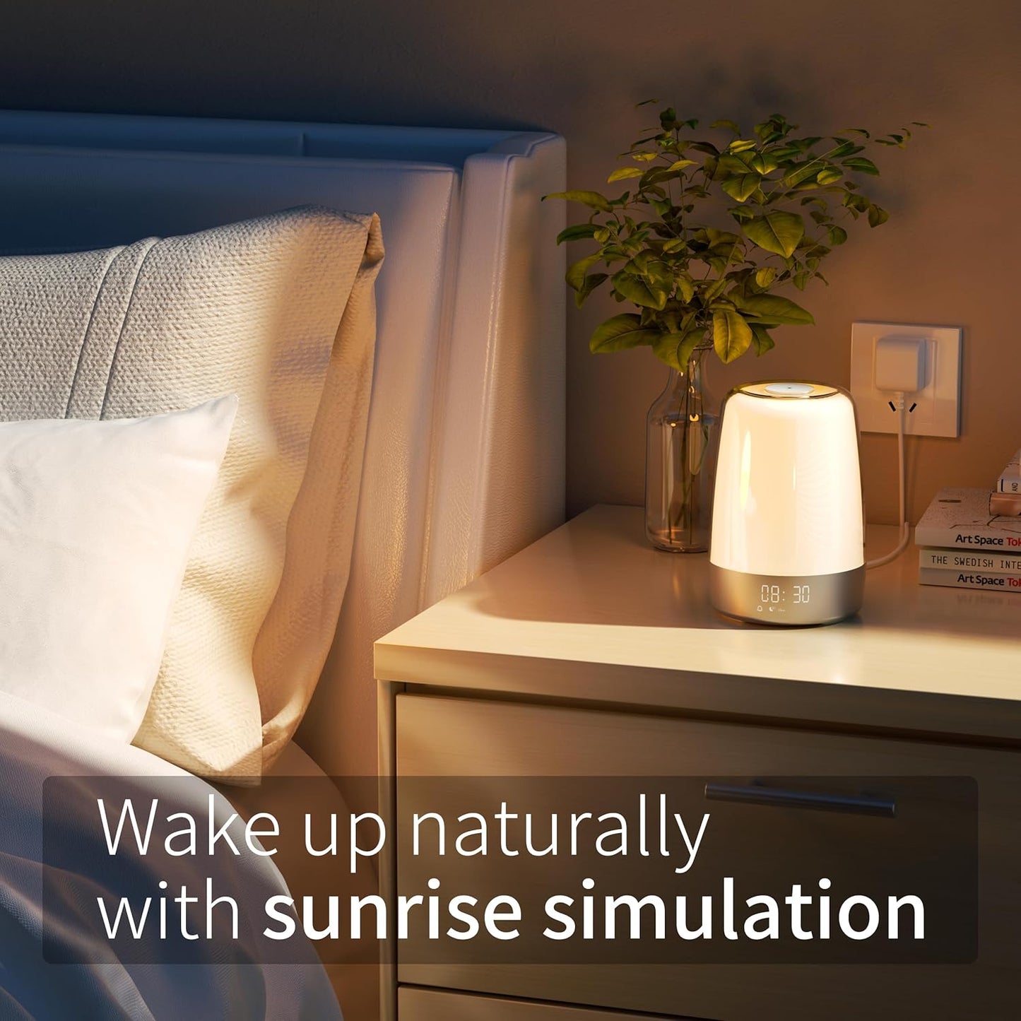 Skorter | Aurora Wake-Up Light with Natural Sounds – Gentle Sunrise Alarm Clock for a Refreshing Start