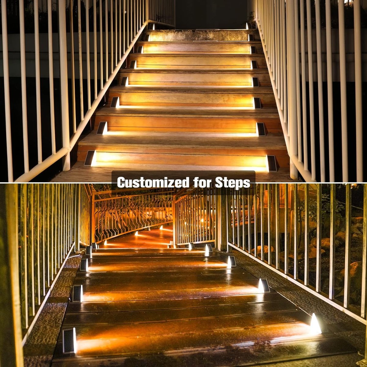 Skorter | Waterproof Solar LED Stair Lighting - Outdoor Lighting for Stairs, Paths, and Terraces
