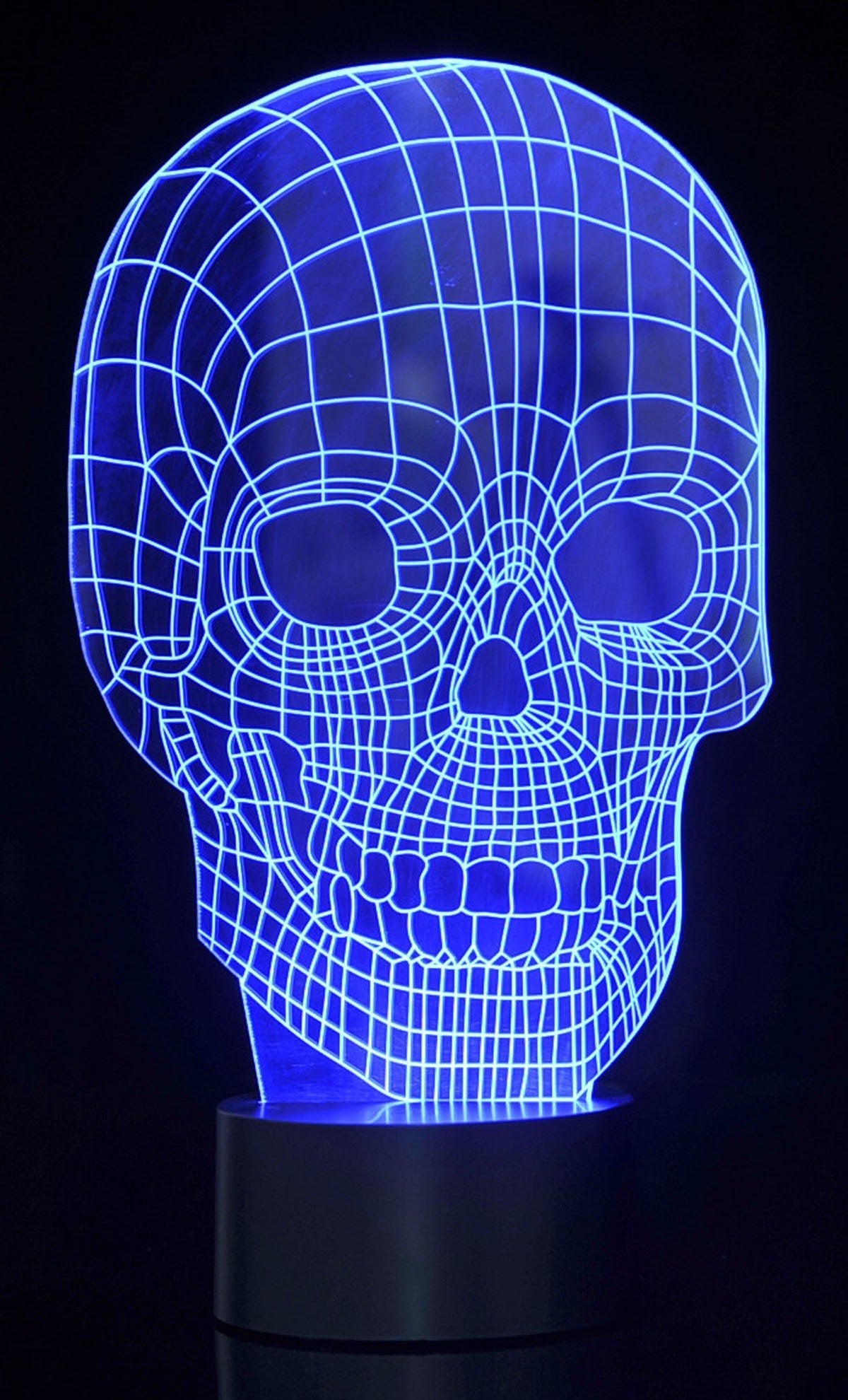 Skorter | Powertrc 3D Skull Night Light, Color Changing Table Lamp, USB Powered, 7 Colors Gift