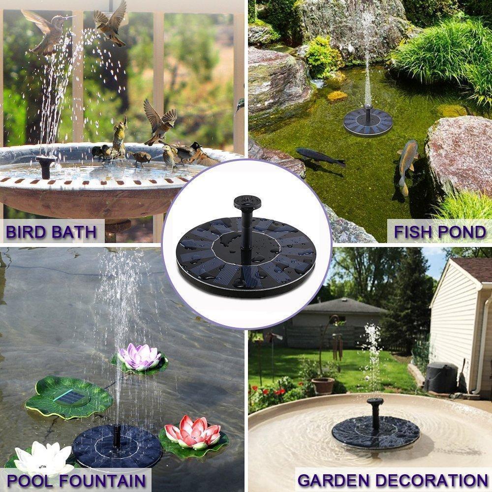 skorter | Solar fountain pump circular garden solar-powered water pump