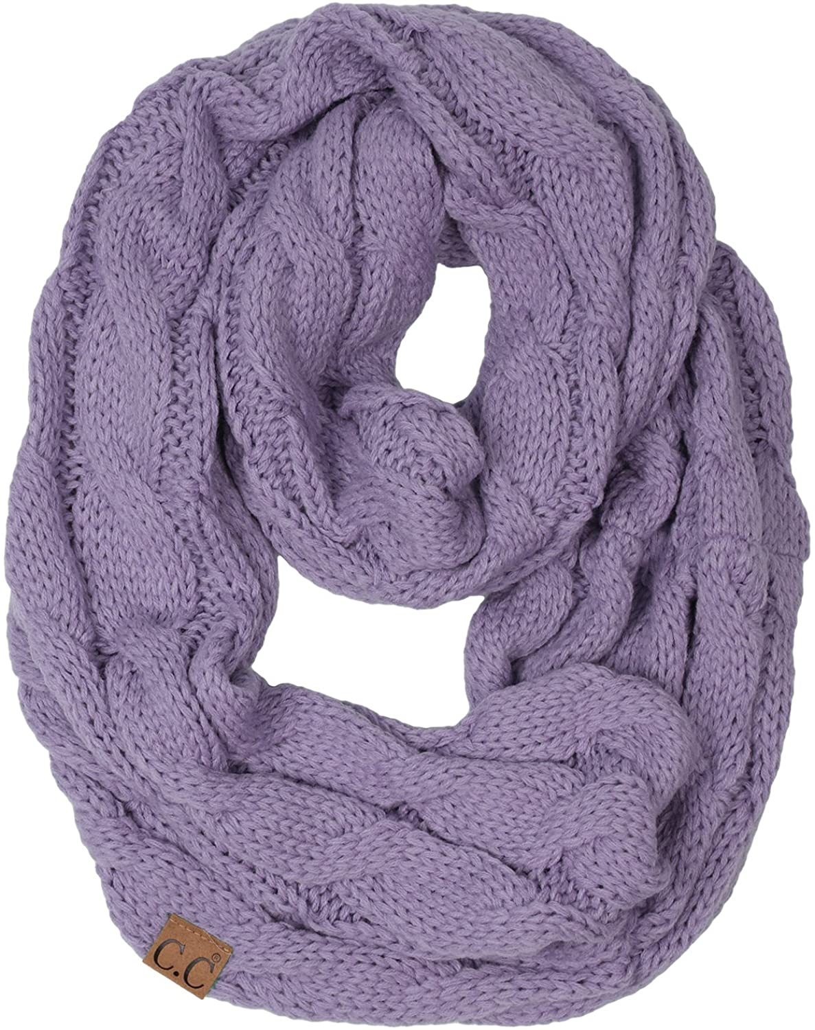 Skorter | Funky Junque’s Beanies Matching Ribbed Winter Warm Cable Knit Infinity Scarf