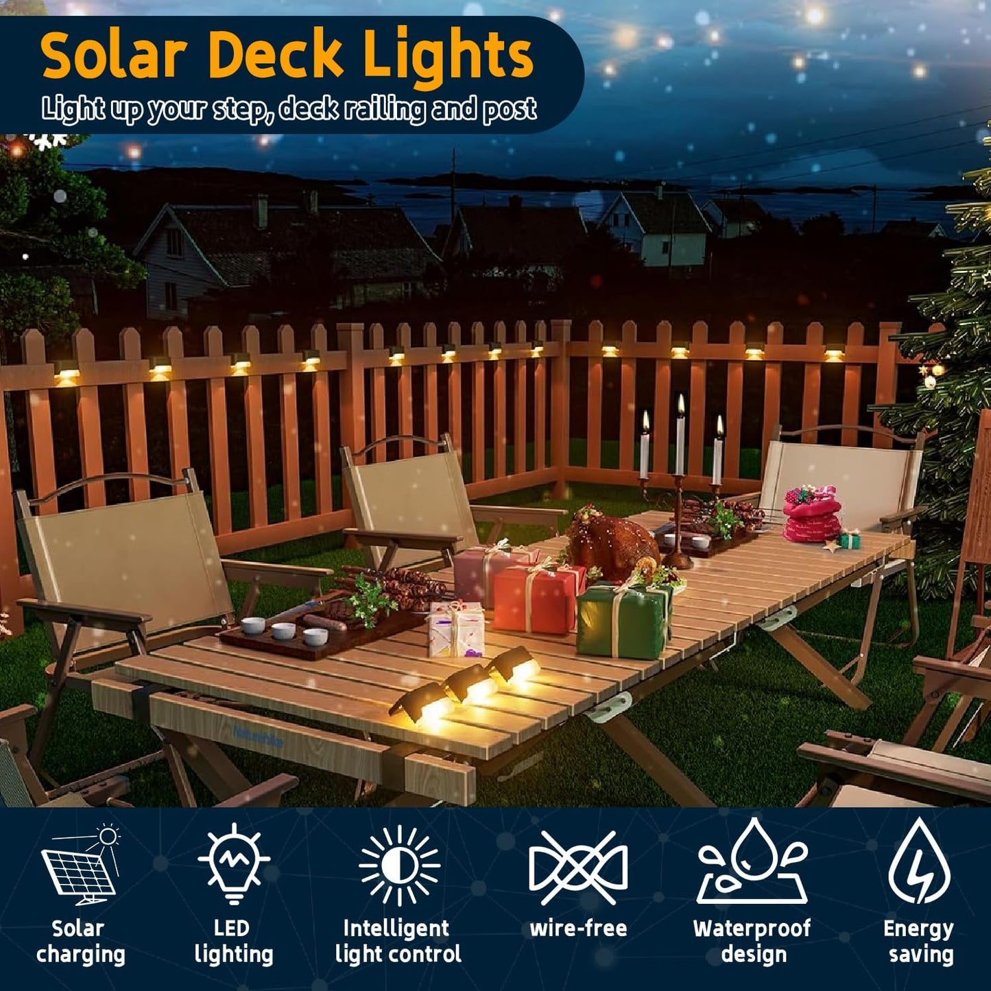 Skorter | Wireless Solar LED Outdoor Light – Waterproof Garden & Patio Lighting