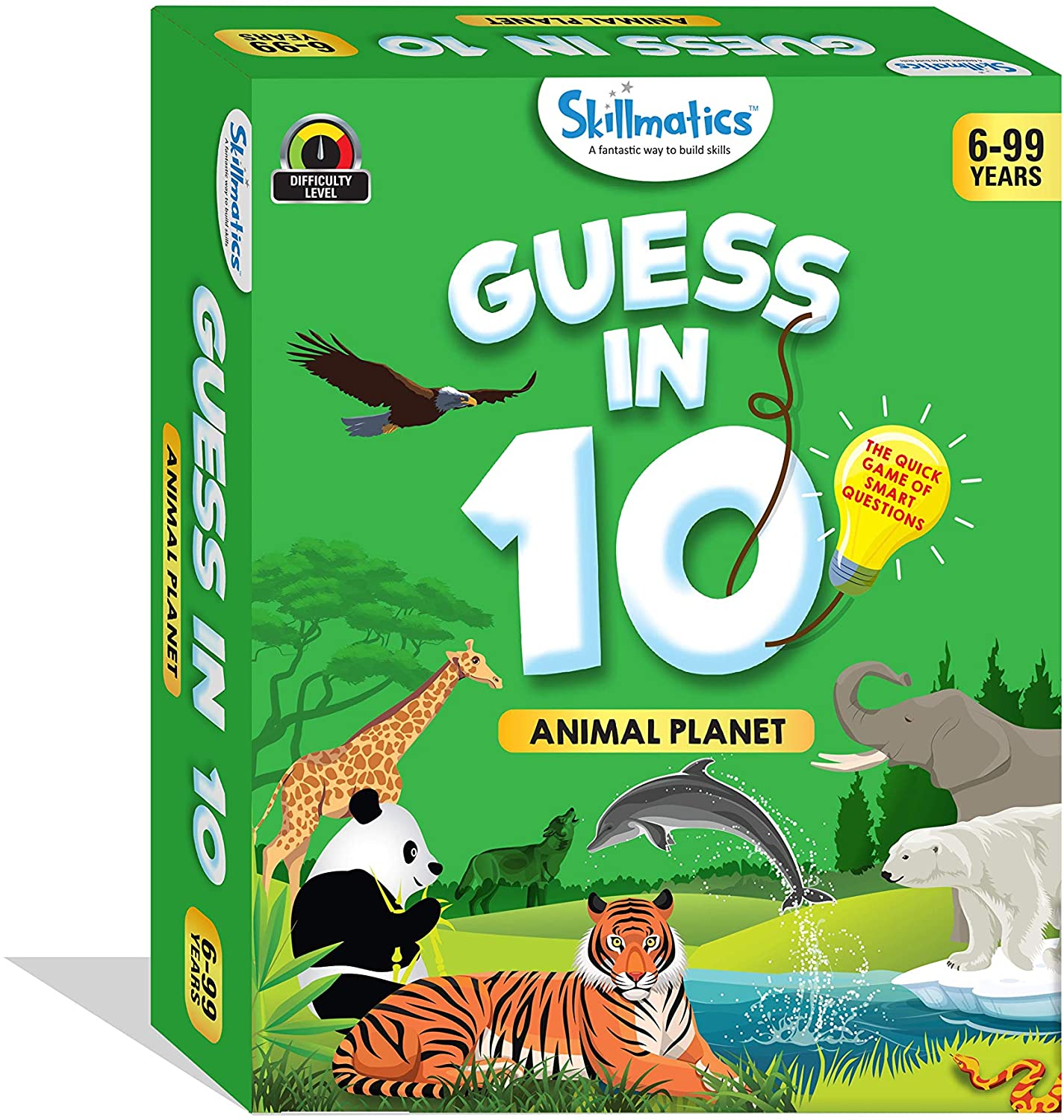 Skorter | Skillmatics Educational Game: Animal Planet - Guess in 10 (Ages 6-99) | Card Game of Smart Questions | General Knowledge for Kids, Adults and Families | Gifts for Boys and Girls