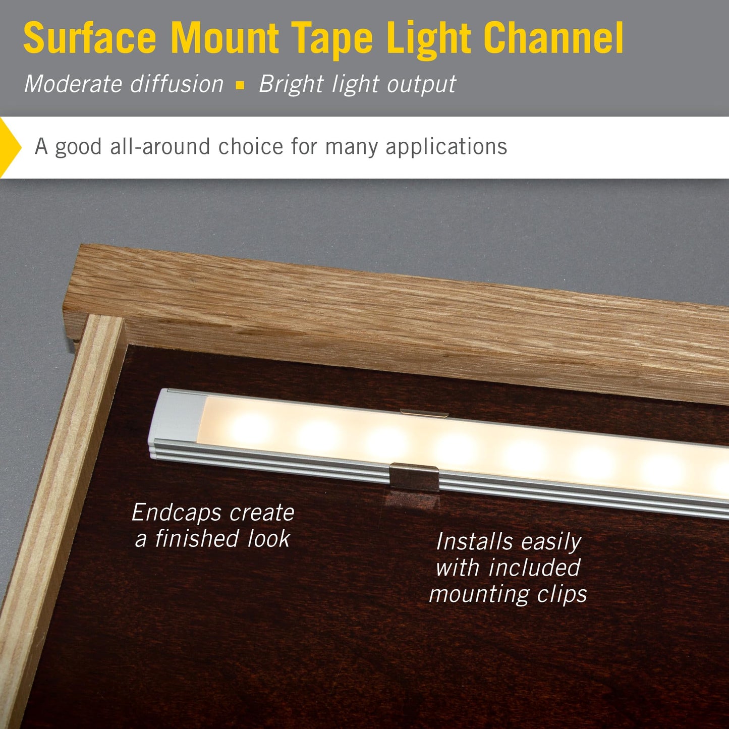 Skorter | Armacost Lighting Led Tape Light Mounting Channel 5-Pack - Black aluminum, 960056