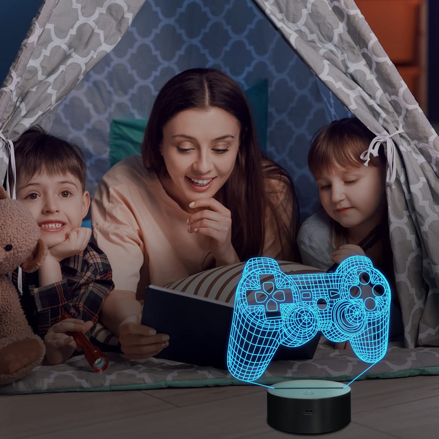 Skorter | Coopark Lampeez 3D Gamepad lamp - 16 color changing night lights for kids & gamers