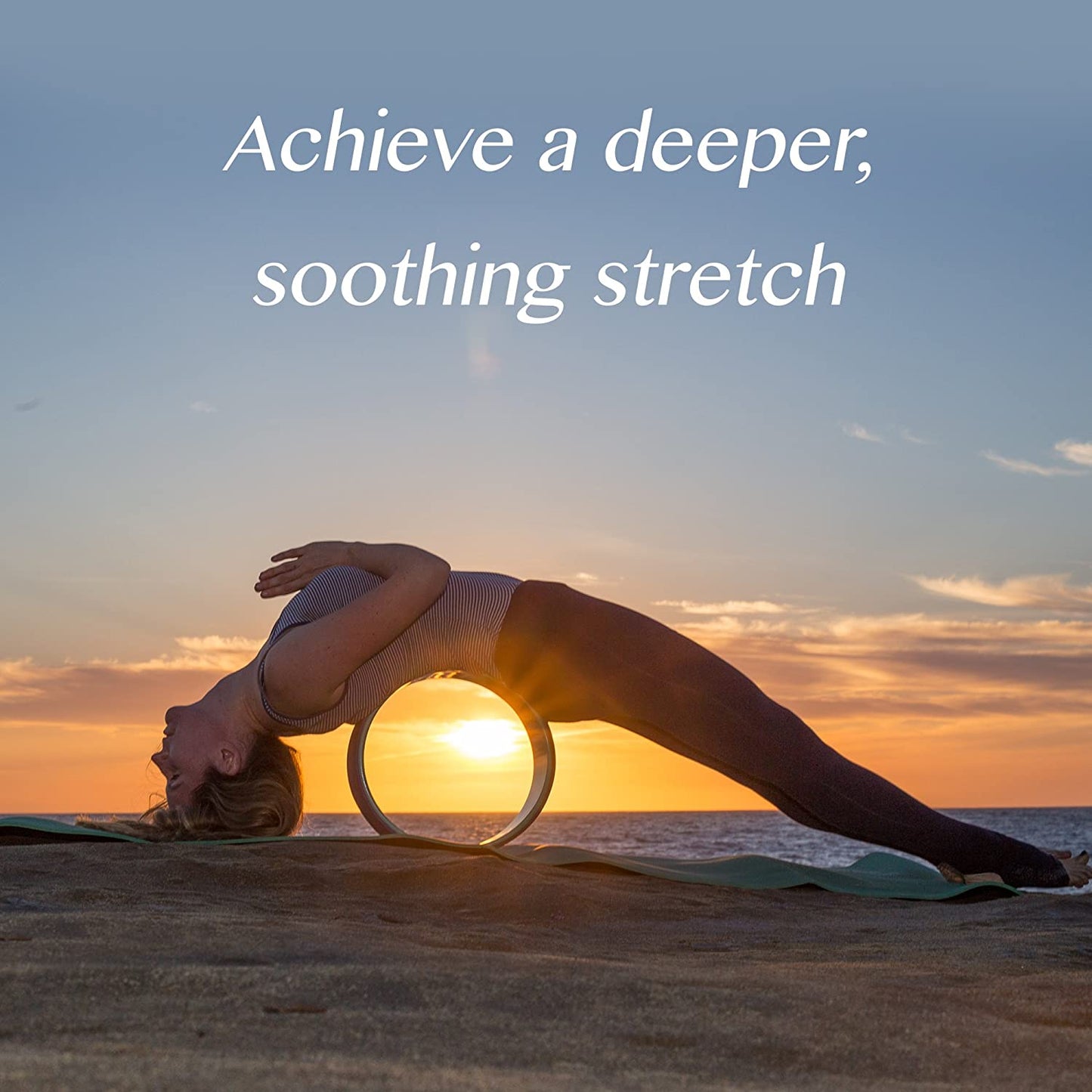 Skørter | Pete's Choice Yoga Wheels with Yoga Strap & Exercise Guide | Comfortable & Durable Yoga Balance Accessory | Increase Flexibility | Improve Posture