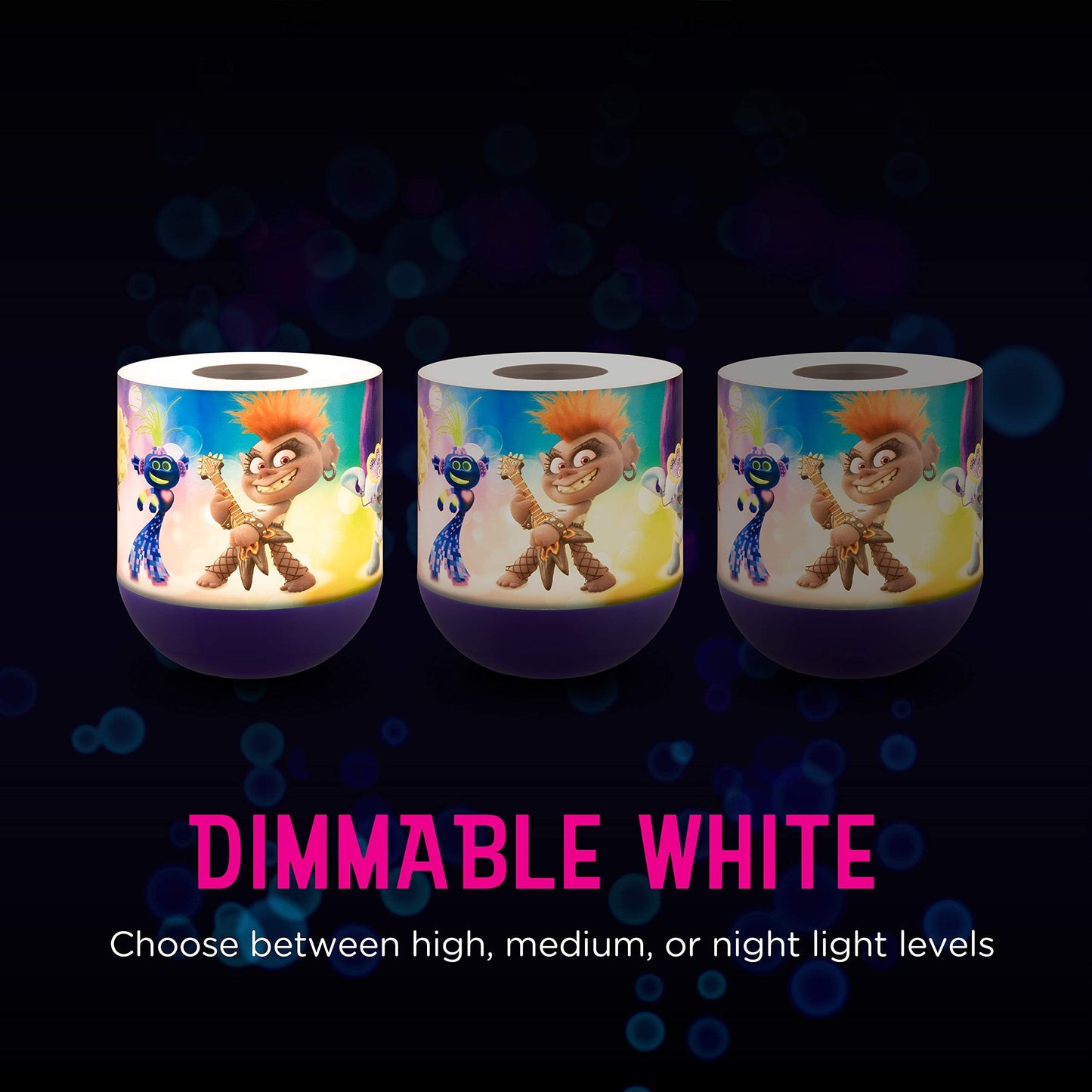 Skorter | Dreamworks Trolls World Tour LED Night Light, Dimmable RGB, Touch Sensor - Children's Room Decor