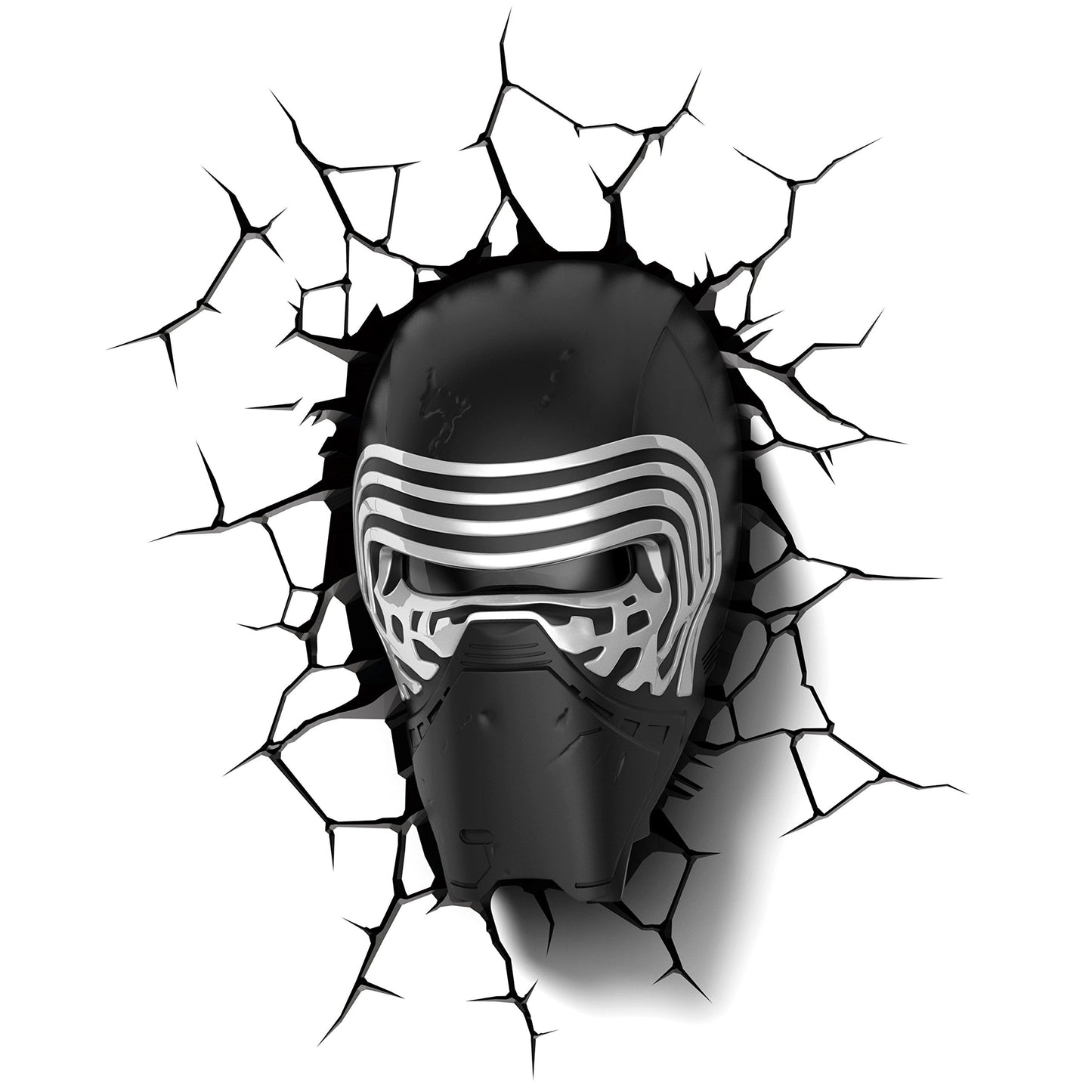 Skorter | Disney 3D Light Fx Star Wars Kylo Ren Led Wall Lamp - Black Plastic Home Decor