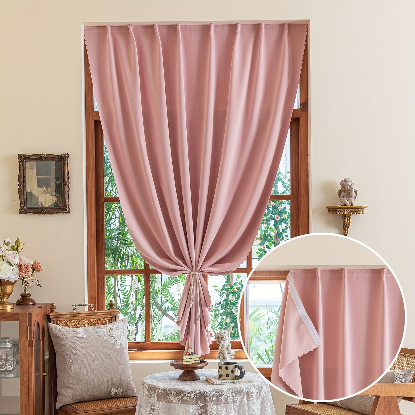 Skorter | 1 Piece Blackout Curtains - Self-Adhesive Window Decor for Bedroom and Living Room