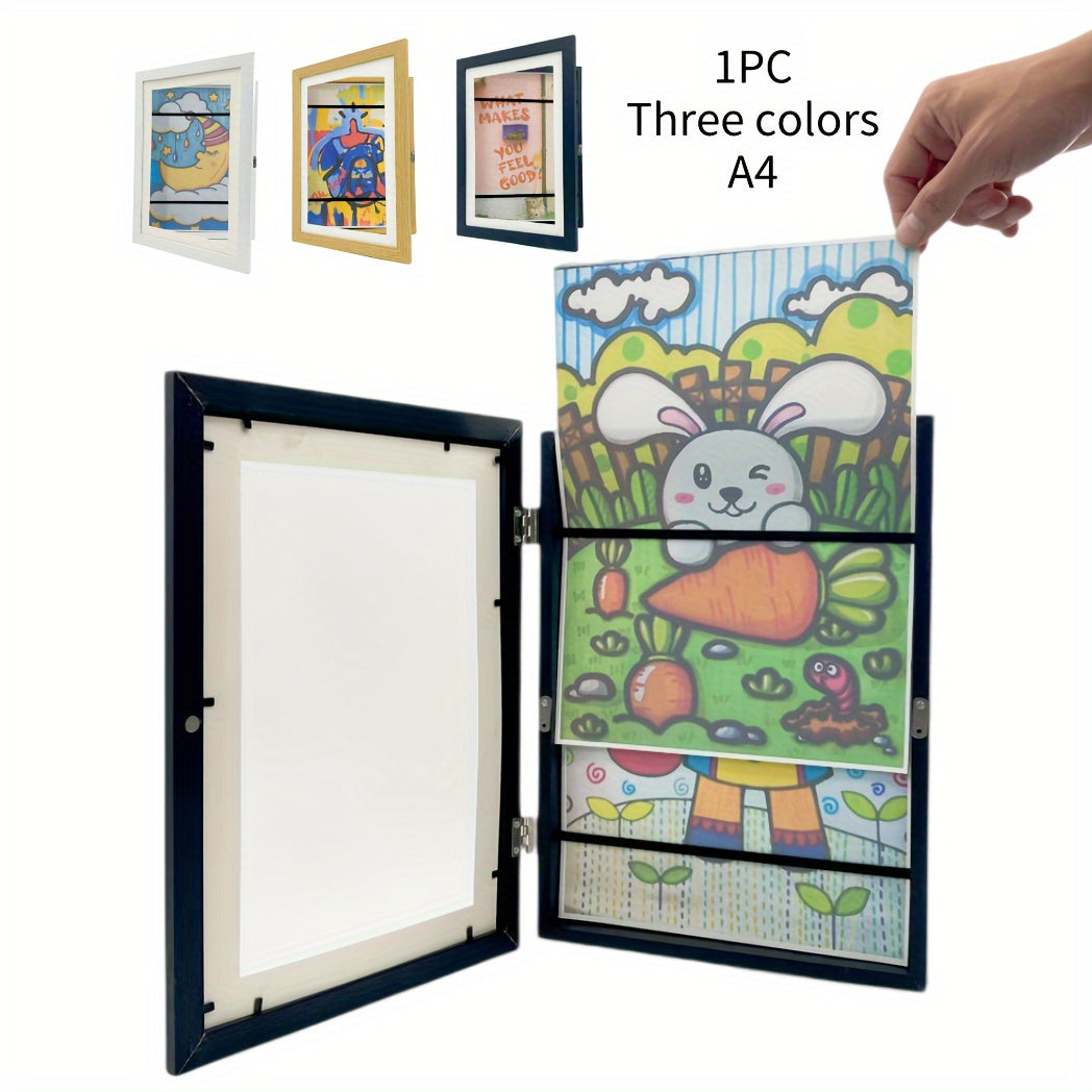 Skorter | 1 pcs Children's Art Photo Frame - A4 Front Opening Frame for School Art, Flip Frame for Paintings and Projects