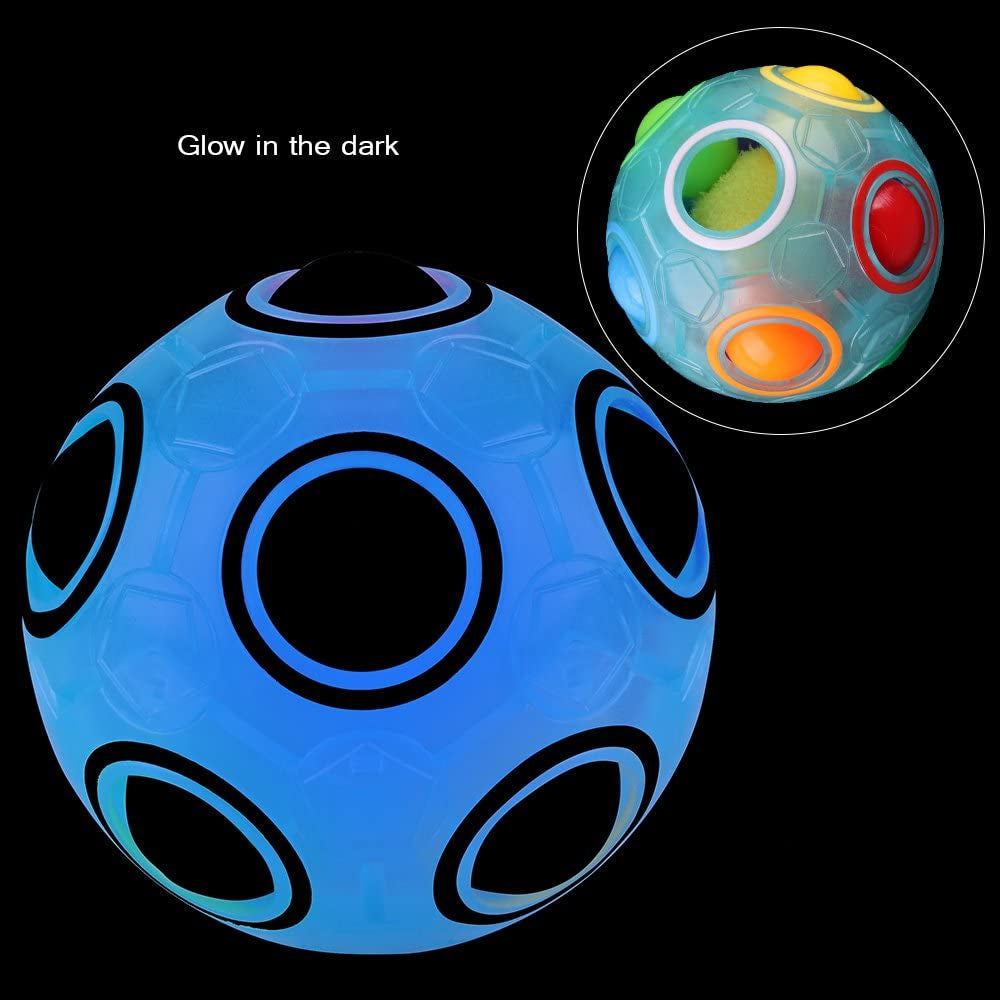 Skørter | Set with 2 Rainbow Puzzle Ball Cube Magic Rainbow Ball Puzzle Bundle Stress Fidget Ball Brain Teaser
