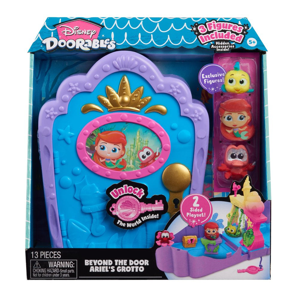 Skørter | Disney Doorables behind the Door Ariel's Grotto Playset, Includes 3 Exclusive Disney The Little Mermaid Figures, 8 Accessories, and 1 Key, Children's Toys for Ages 5 and Up
