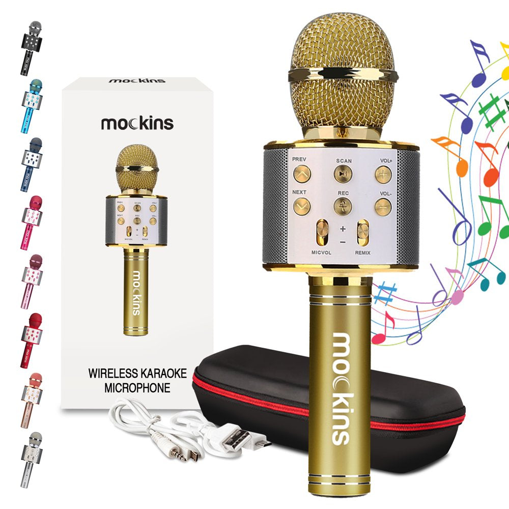 Skorter | Portable Karaoke Microphone - Microphone with Built-in Bluetooth Speaker - Compatible with IOS and Android Devices