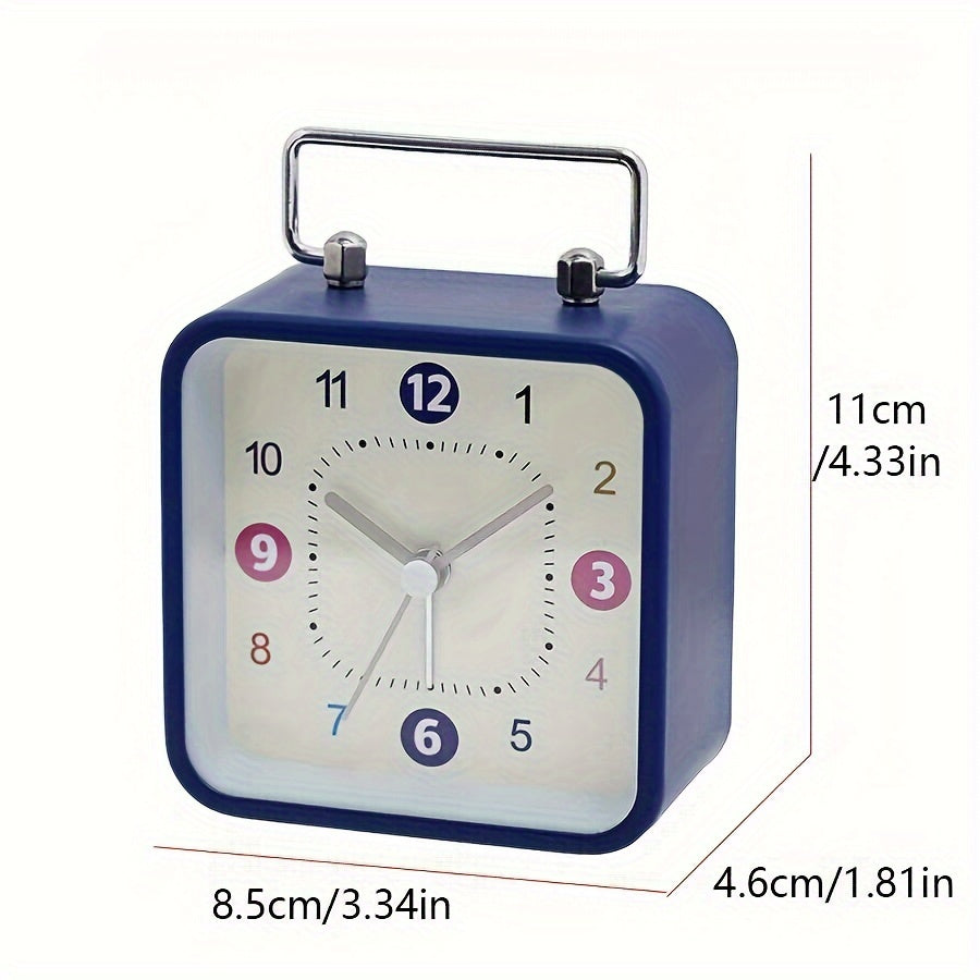Skorter | TimeCube - Square Metal Alarm Clock with Night Light and Snooze