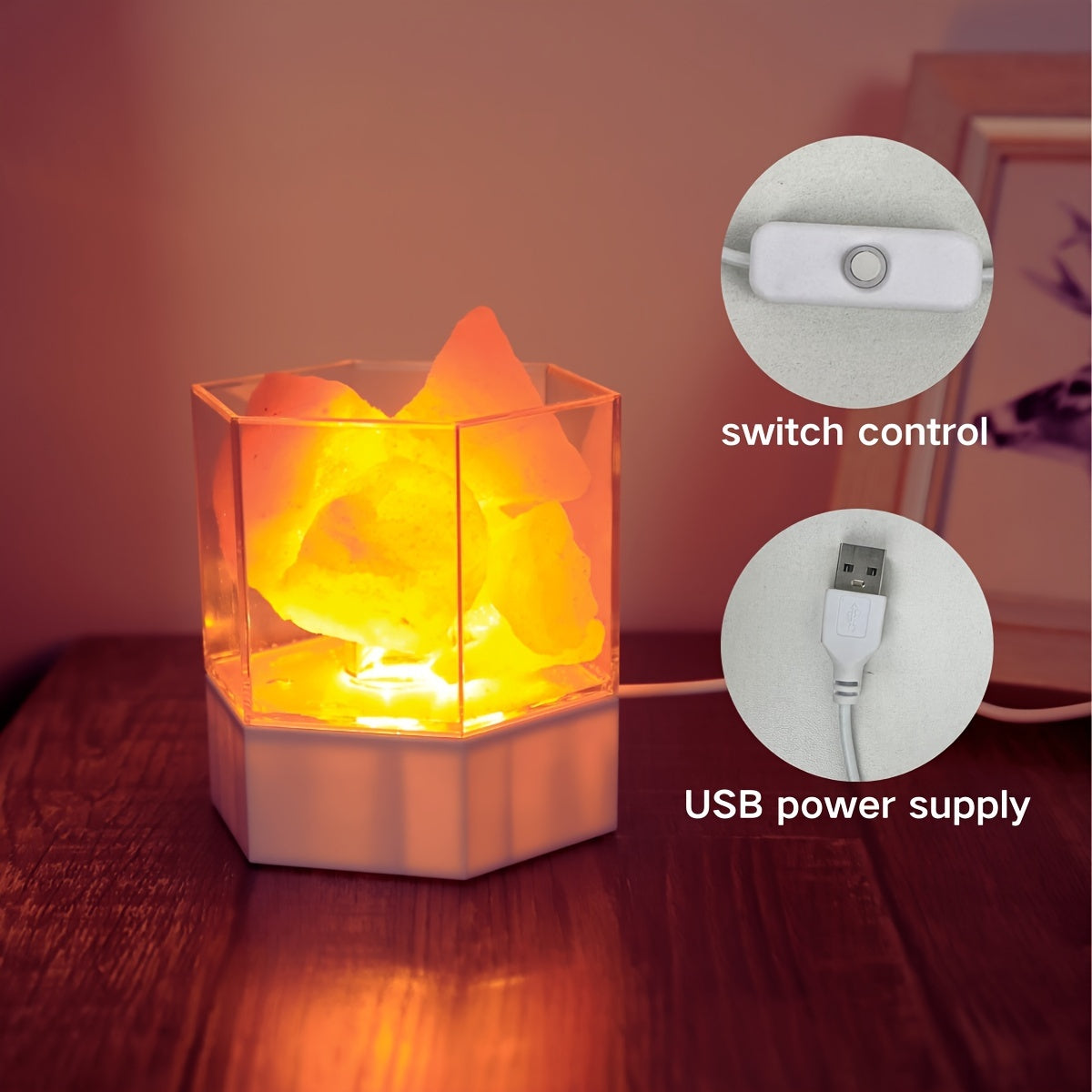 Skorter | Salt lamp - Himalayan Night lamp with USB connection