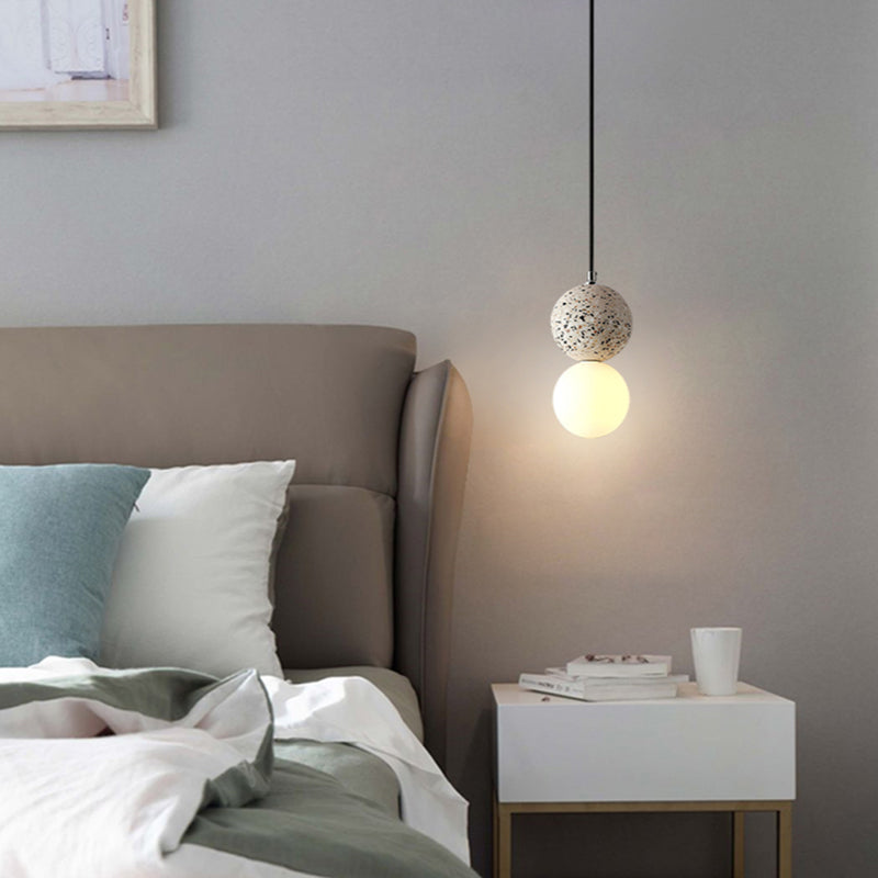 Skorter | Aurora Small Modern LED Ceiling Lamps - Black and White Glass for Dining Table
