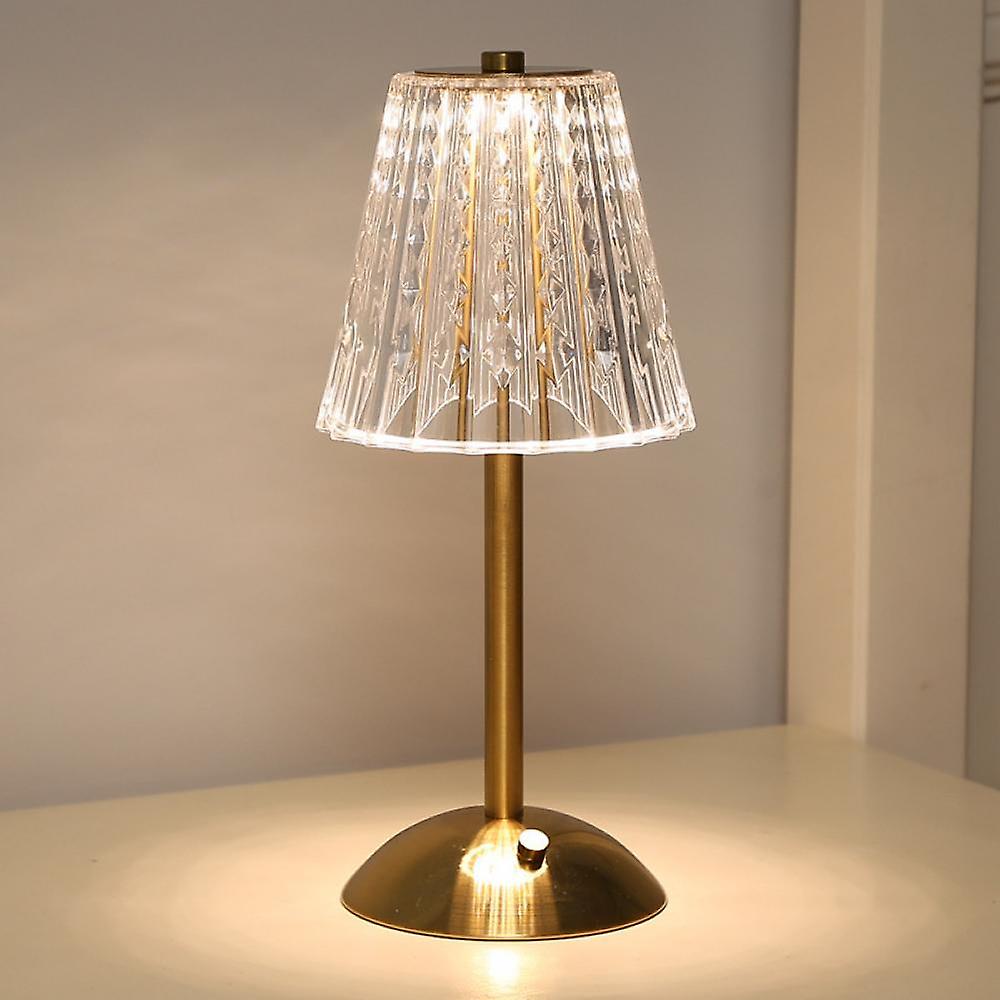 Skorter | Golden Crystal Table Lamp - Elegant Touch Controlled LED Lighting