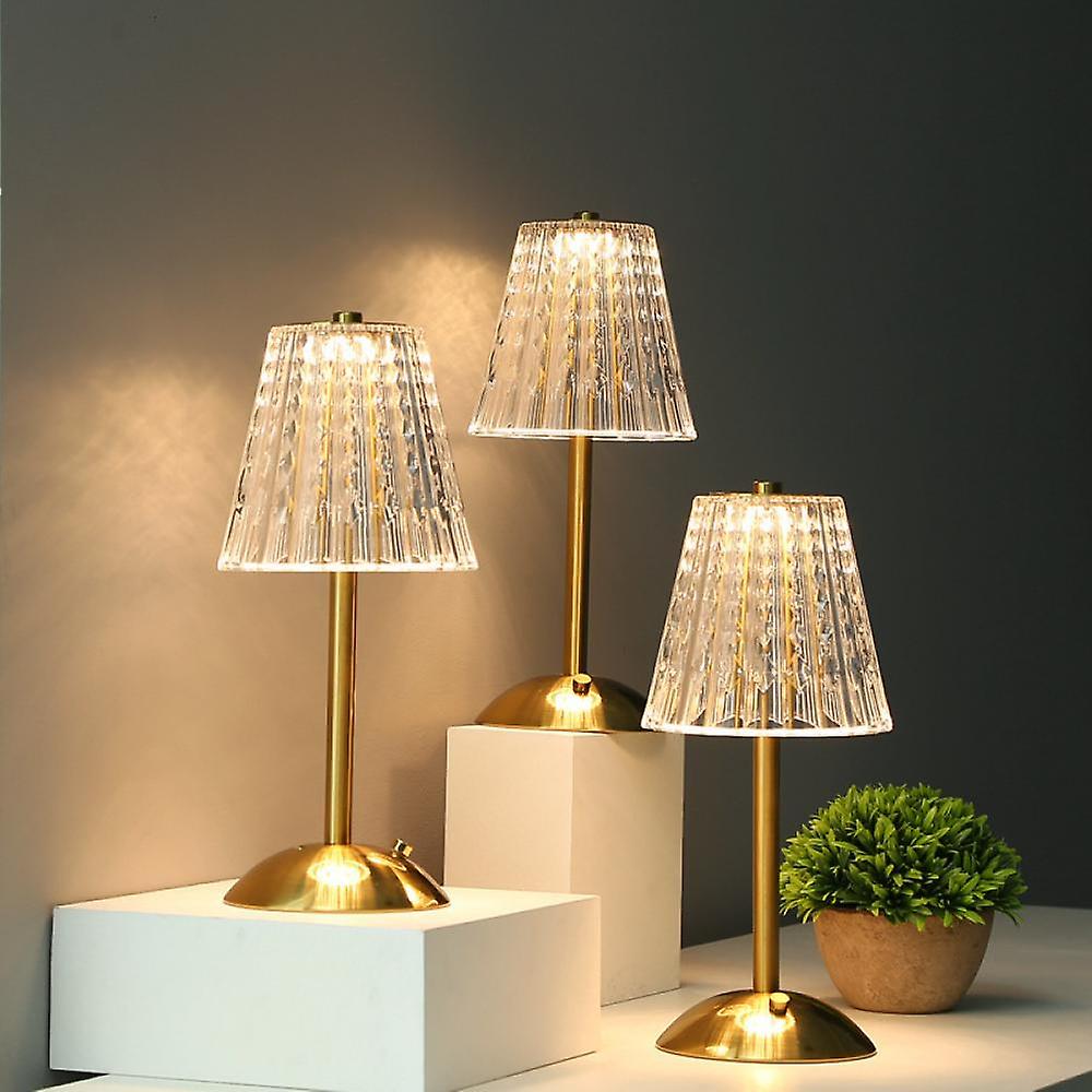 Skorter | Golden Crystal Table Lamp - Elegant Touch Controlled LED Lighting