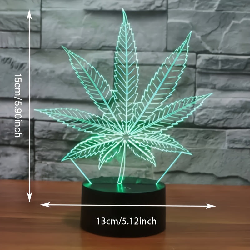 Skorter | Hemp Leaf - 3D Night Lamp Acrylic Table Lamp