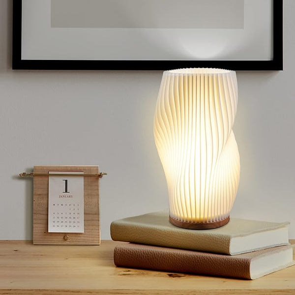 Skorter | Wavecrest Table Lamp – Soft Glow Designer Lamp with Dimmable Warm & Natural White Light