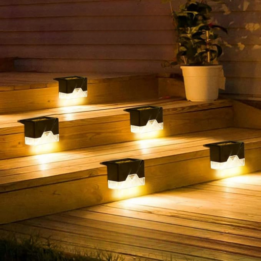 Skorter | Self-Adhesive Solar Outdoor Lights – Waterproof Wall-Mounted LED Step Lamps for Gardens, Patios & Pathways