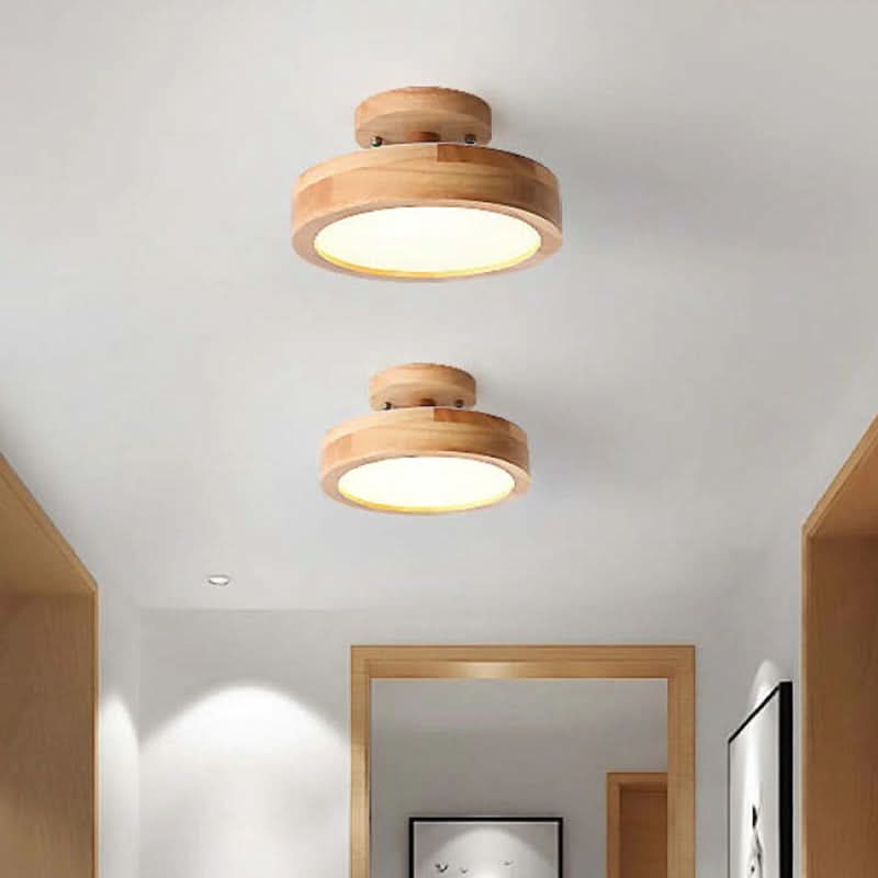 Skorter | Modern Wood LED Ceiling Light with Dimmable Function