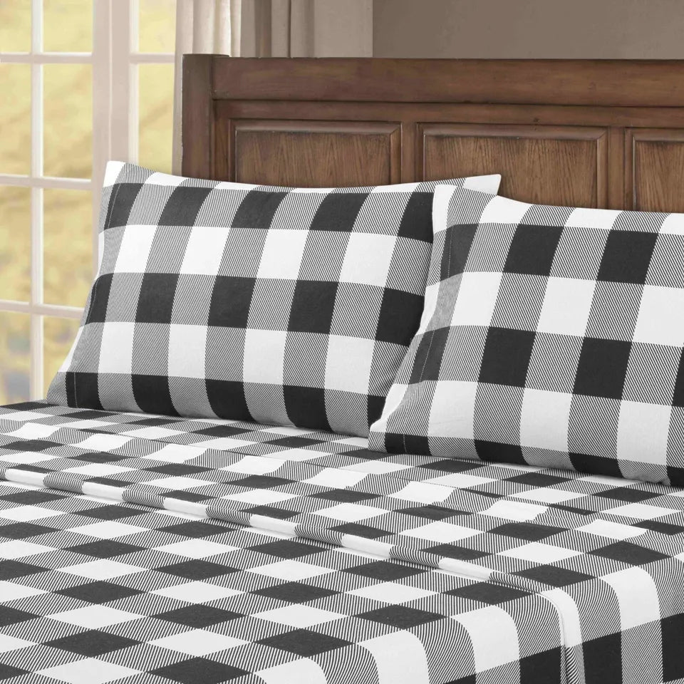 Skorter | 4-piece: Kathy Ireland 100% Turkish cotton flannel bedding