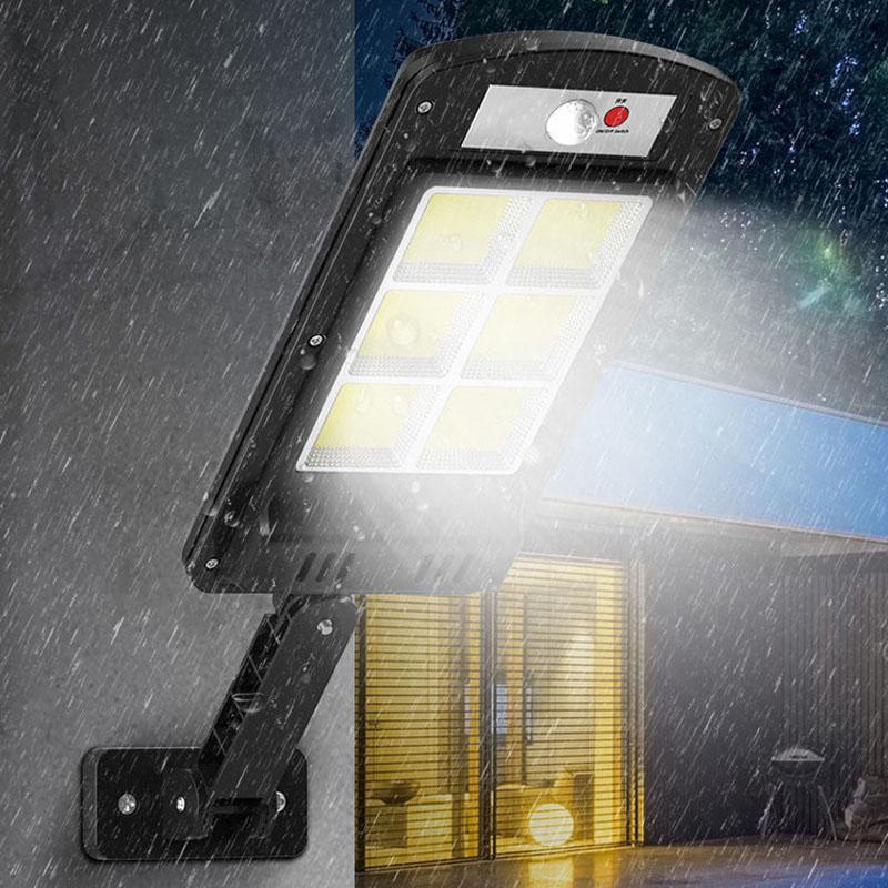 skorter | 200w Outdoor Solar LED Lamp With Remote Control, Motion And Twilight Sensor