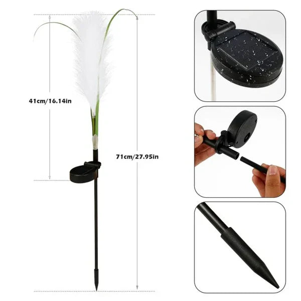 Skorter | Decorative Rattan Garden Lighting – Solar Lamp in Grass Design for Outdoor Use