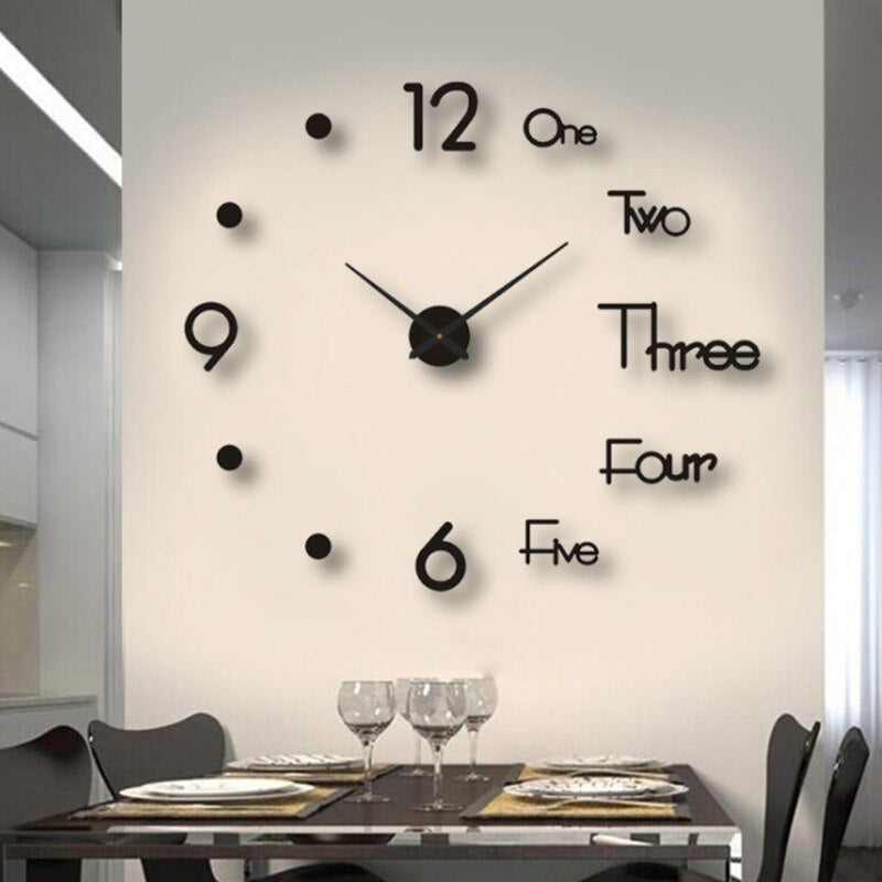 Skorter | Unique Black Wall Clock | Innovative Design, Quartz Movement & Ideal for Home Decor