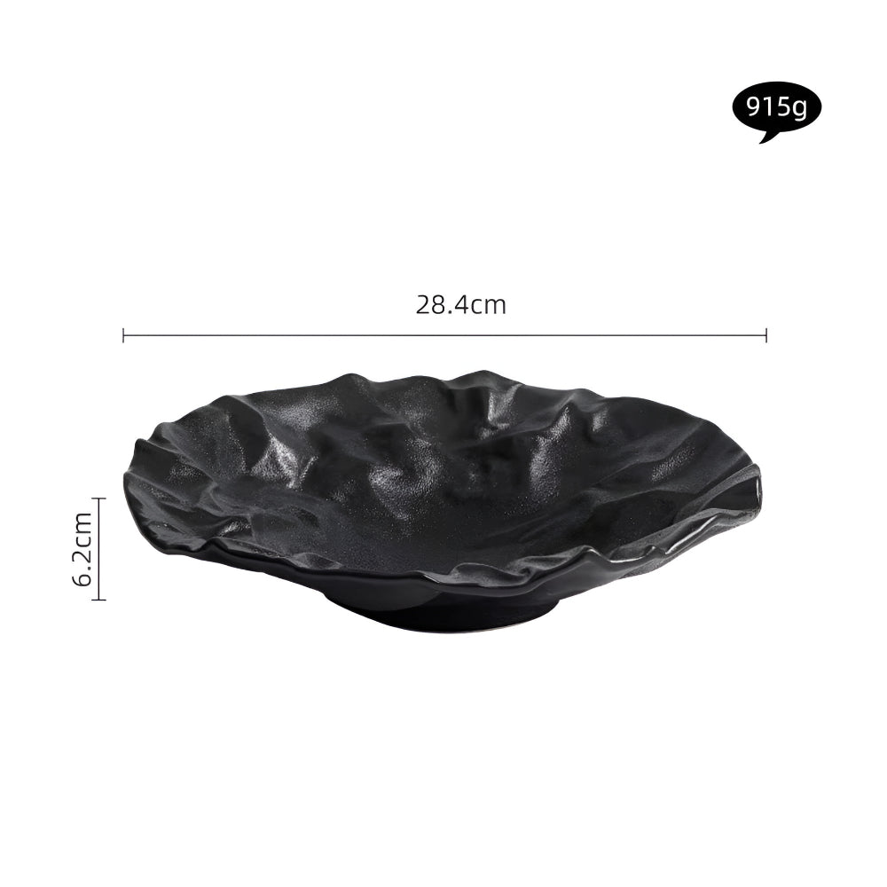 Skorter | Artisan Wrinkled Paper Ceramic Plate