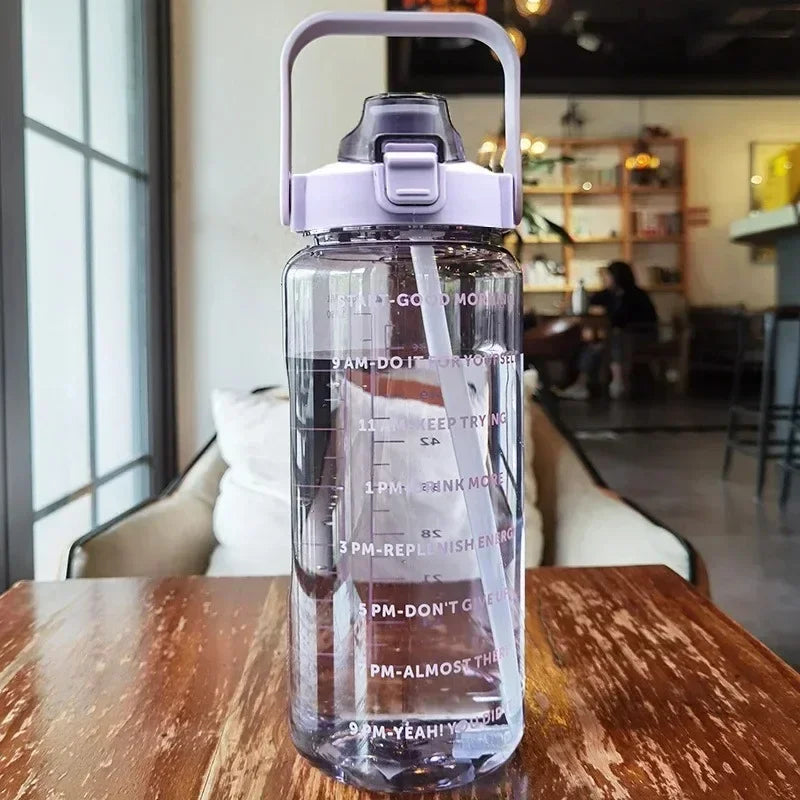 Skorter | 2L Portable Sports Water Bottle with Straw and Time Markings