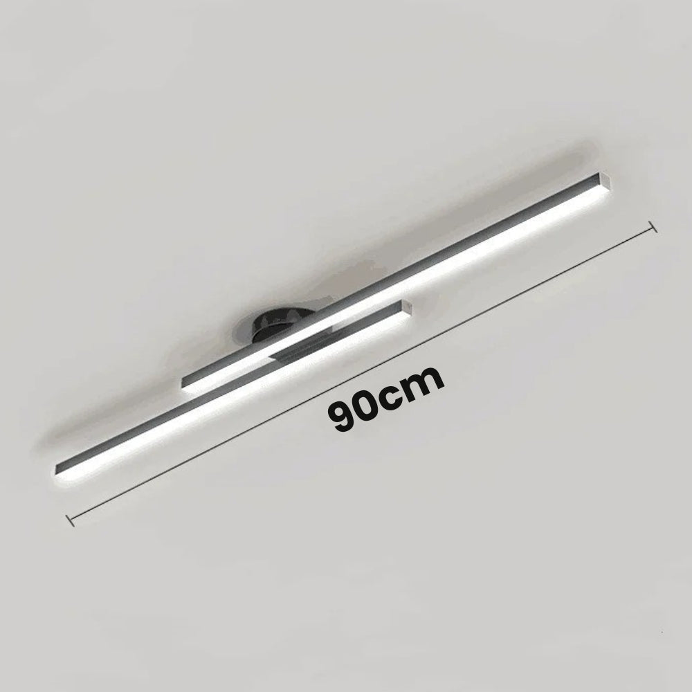 Skorter | Minimalist Modern Hallway Lights – Long Strip Linear Ceiling Lamp, Close-to-Ceiling Chandelier, Remote Dimmable for Home Interiors