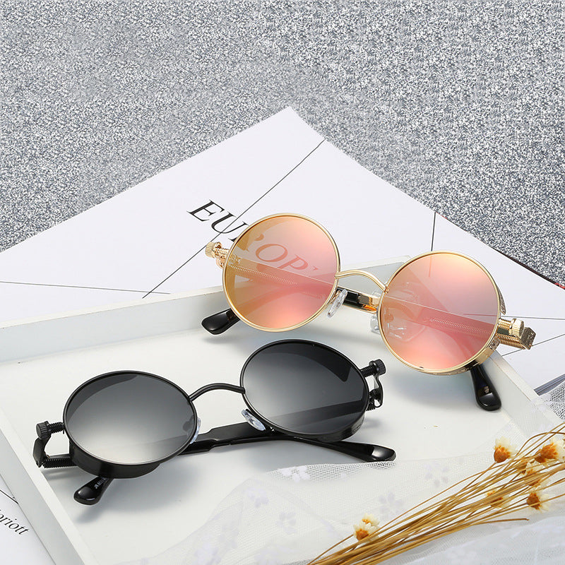 Skorter | Sunglasses Steampunk Round Lens Metal Frame Unisex Glasses