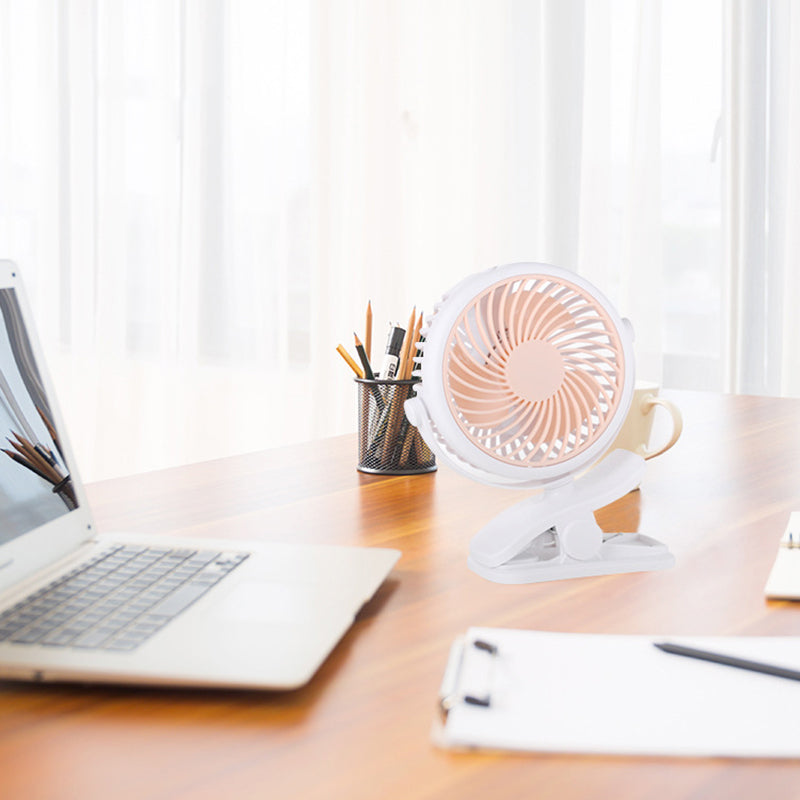 Skorter | Portable Clamp Fan with 360° Rotation – USB & Rechargeable Battery