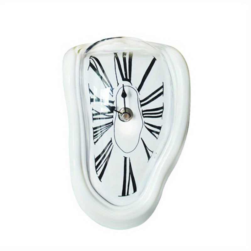 Skorter | Surrealist Bent Roman Wall Clock - Stylish Melting Clock for Home Decoration