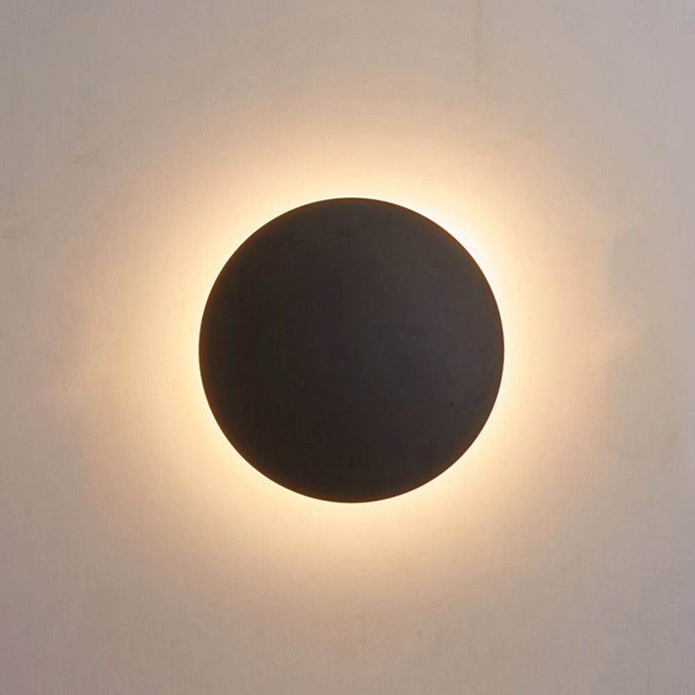Skorter | Orr Modern Round Wall Lamp - Black/White/Gold, Metal, Living Room