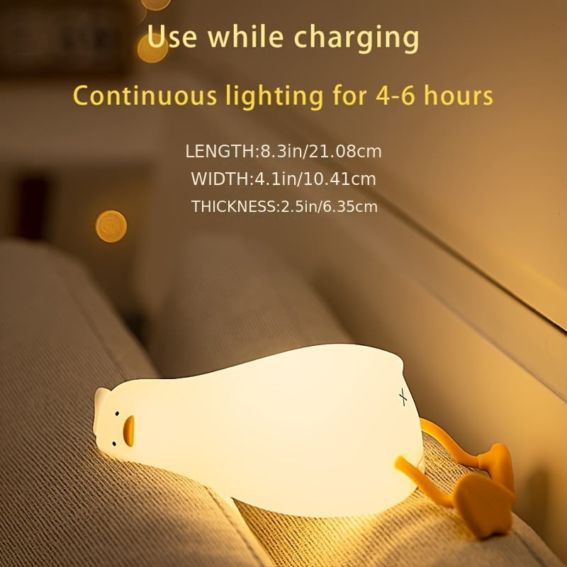 Skorter | Sleeping Duck Lamp - Rechargeable Dimmable Silicone Night Light