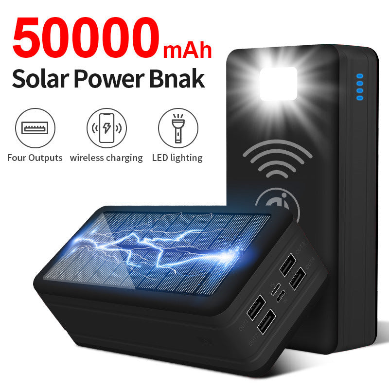Skorter | Massive 50000 mAh Capacity Wireless Solar Power Bank