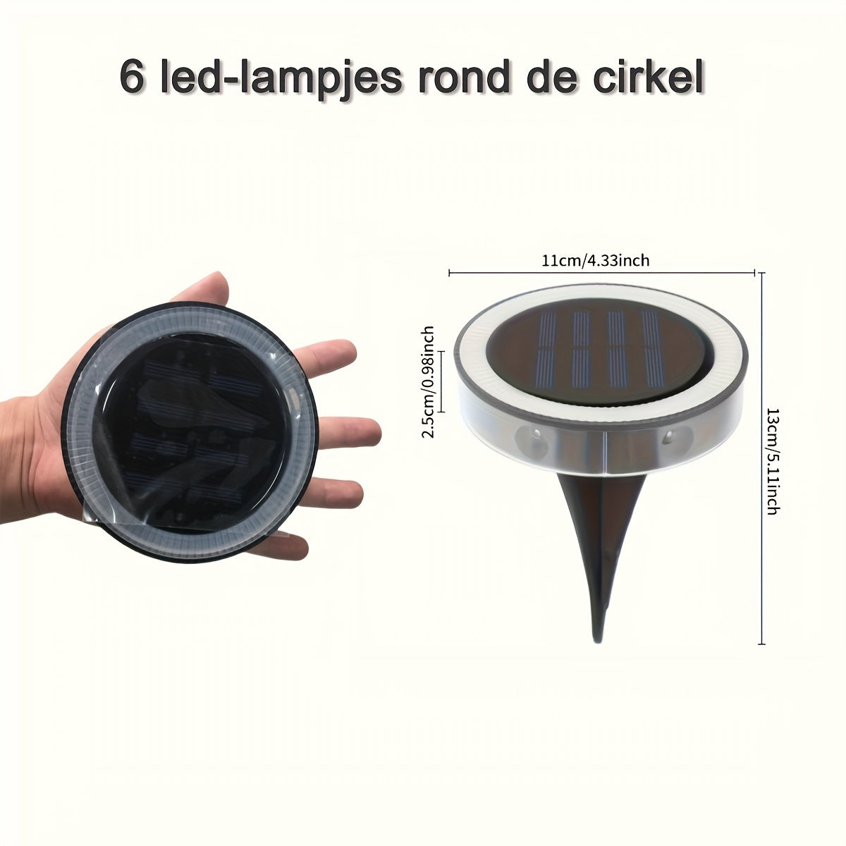 Skorter | SolarLicht - 6 LED Outdoor Lighting, Solar Energy Outdoor Lighting for Path, Garden and Patio