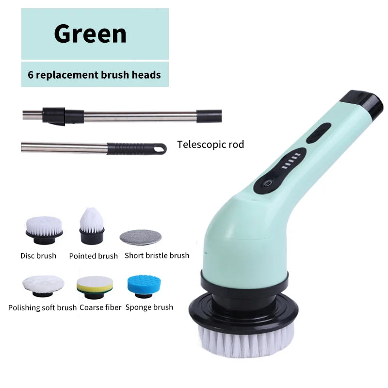 Skorter | 9-in-1 Electric Spin Cleaning Brush with LED Display – 1+1 FREE