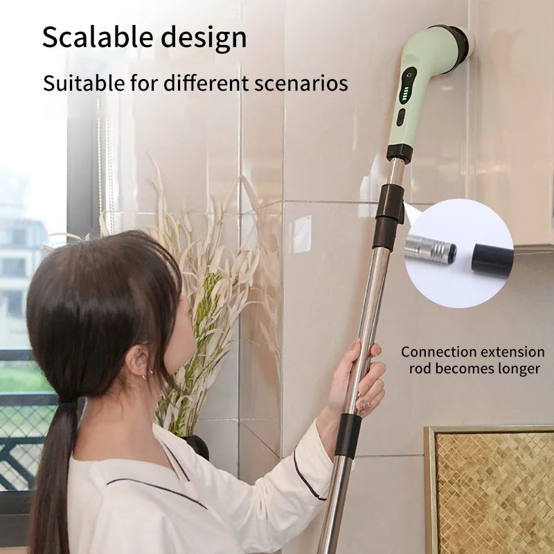 Skorter | 9-in-1 Electric Spin Cleaning Brush with LED Display – 1+1 FREE