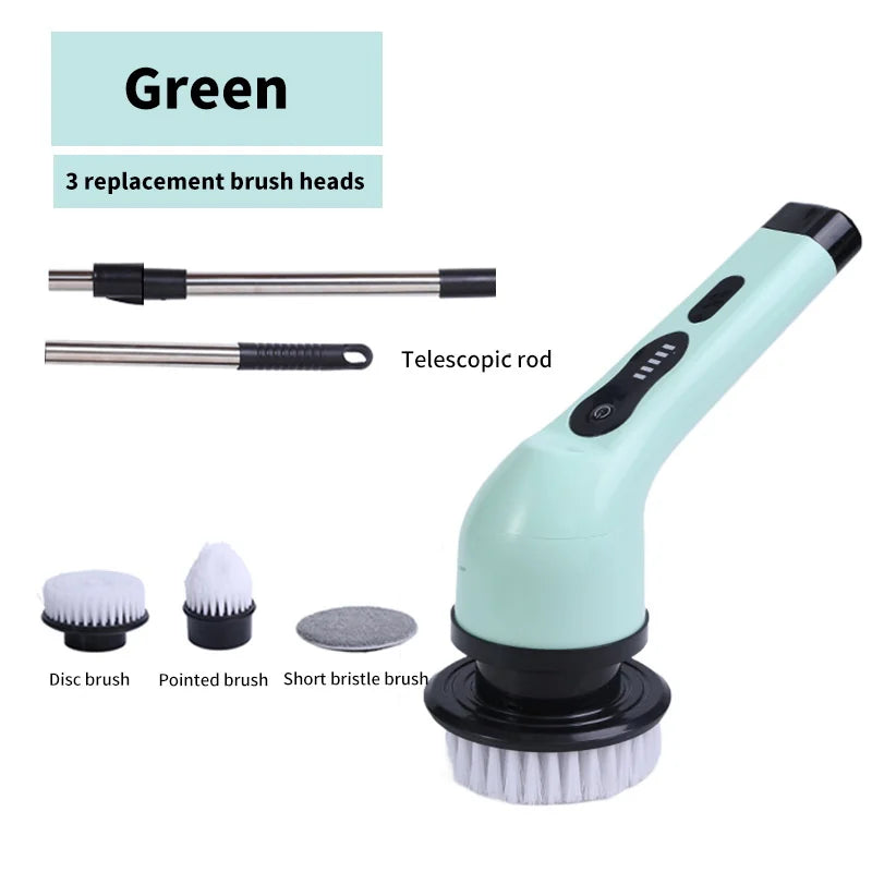 Skorter | 9-in-1 Electric Spin Cleaning Brush with LED Display – 1+1 FREE
