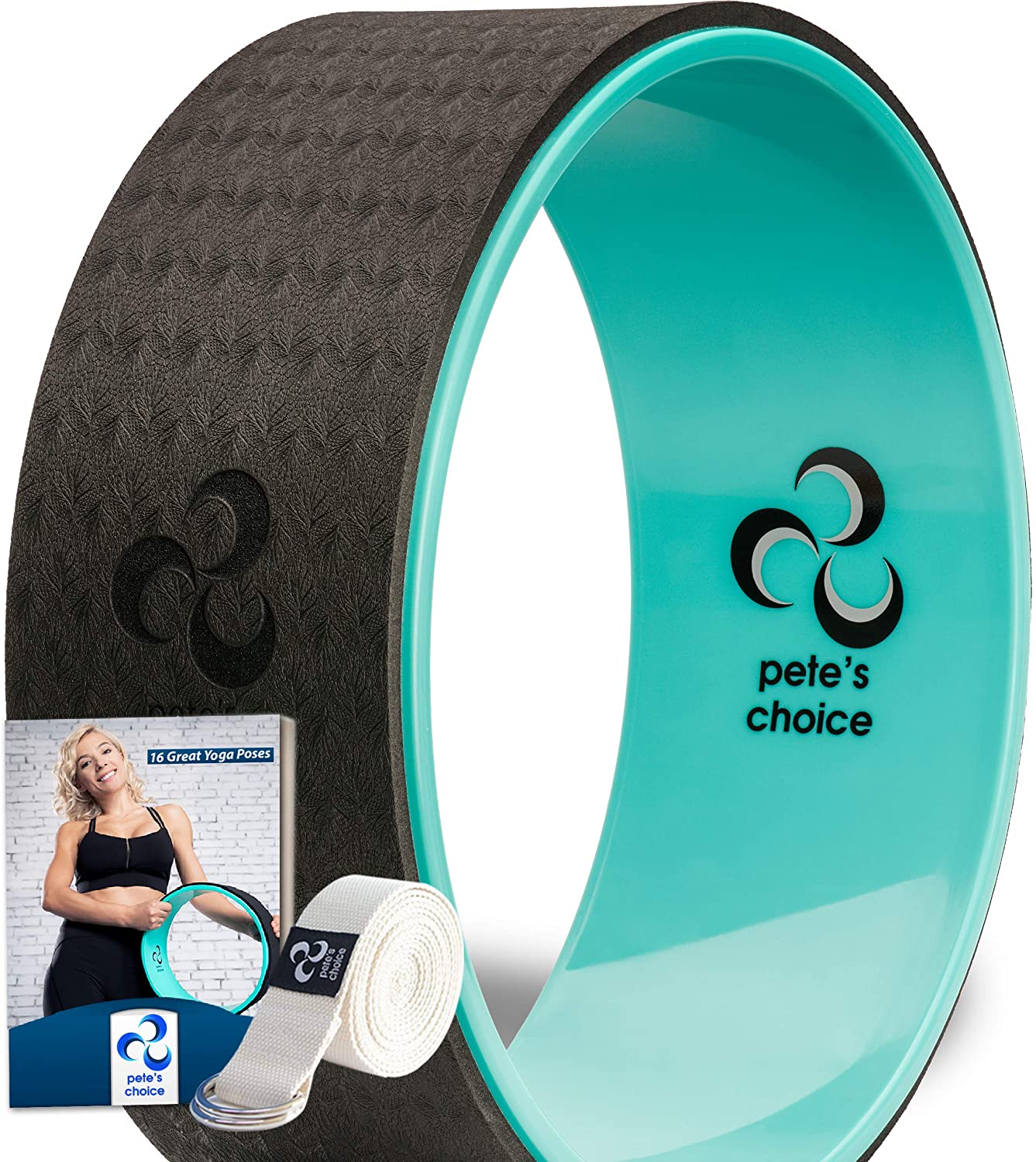 Skørter | Pete's Choice Yoga Wheels with Yoga Strap & Exercise Guide | Comfortable & Durable Yoga Balance Accessory | Increase Flexibility | Improve Posture