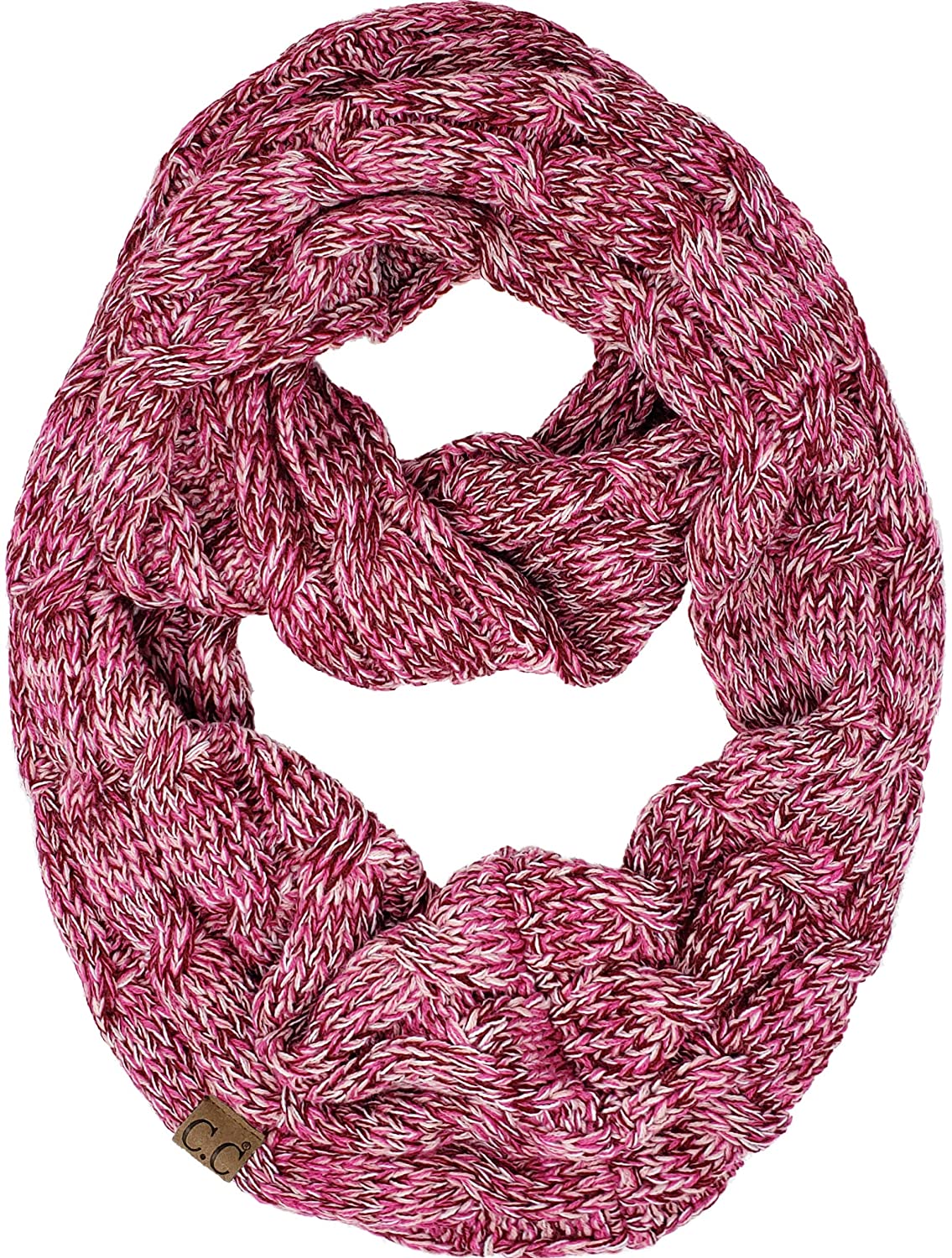 Skorter | Funky Junque’s Beanies Matching Ribbed Winter Warm Cable Knit Infinity Scarf