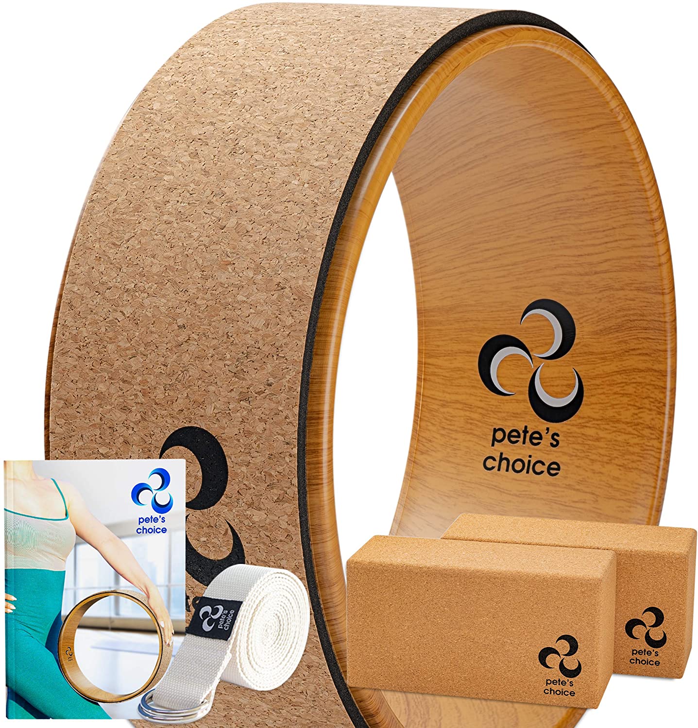 Skørter | Pete's Choice Yoga Wheels with Yoga Strap & Exercise Guide | Comfortable & Durable Yoga Balance Accessory | Increase Flexibility | Improve Posture