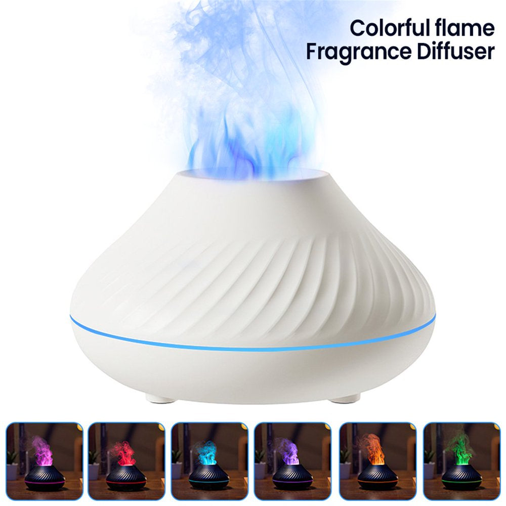 Skorter | Flame Air Purifier - 130ml Essential Oil Flame Air Purifier Humidifier with Fire LED Light with Automatic Off Protection