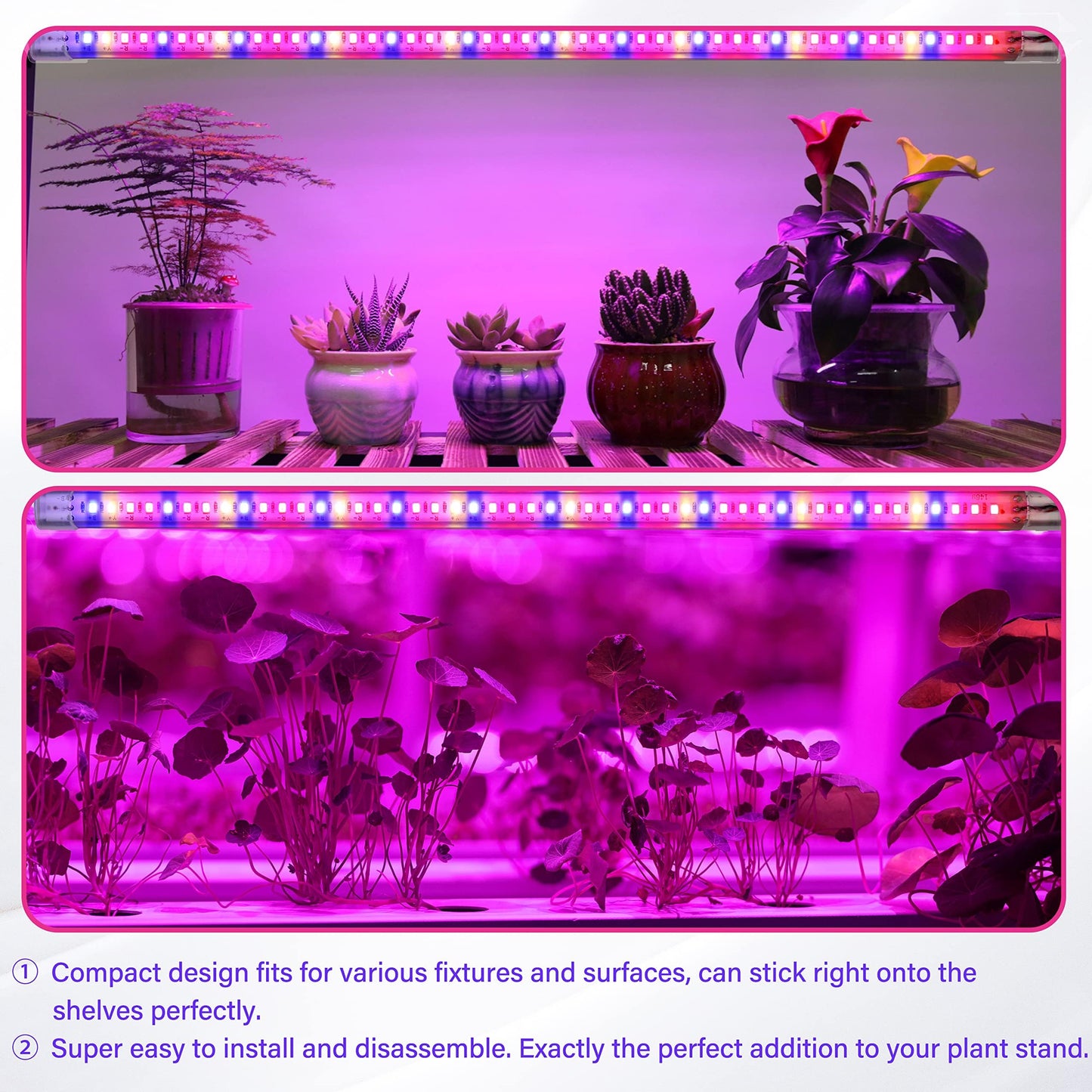 Skorter | Ipower 40W Led Grow Light Strips - Full Spectrum Indoor Plant Lighting With Timer & Dimmable Levels