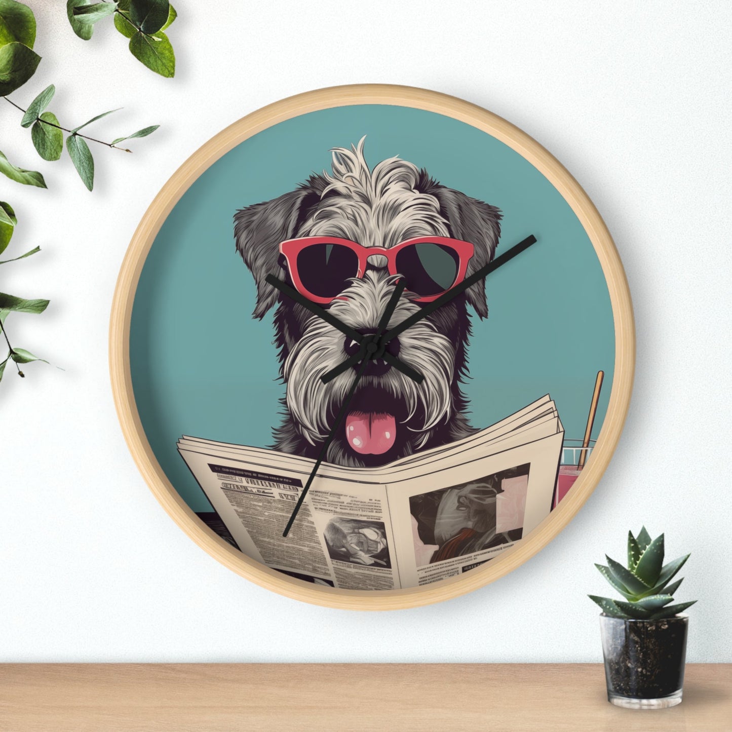Skorter | Reading Newspaper Wall clock