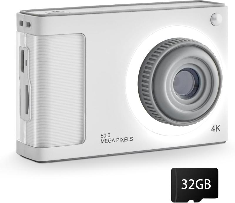 Skorter | 1080P Kids Camera with 32GB Card, 48MP 8X Zoom Digital Point-and-Shoot Camera